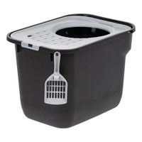 IRIS USA Square Top Entry Cat Litter Box with