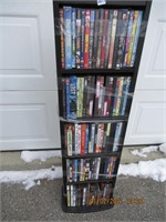 approx 90 DVD's in Shelf unit