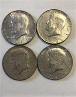 1966, 1967, 1969 Kennedy 1/2 Dollar Coins