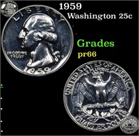 1959 Washington 25c Grades GEM+ Proof
