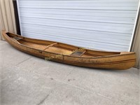 16 foot Tavern Creek wooden lake canoe
