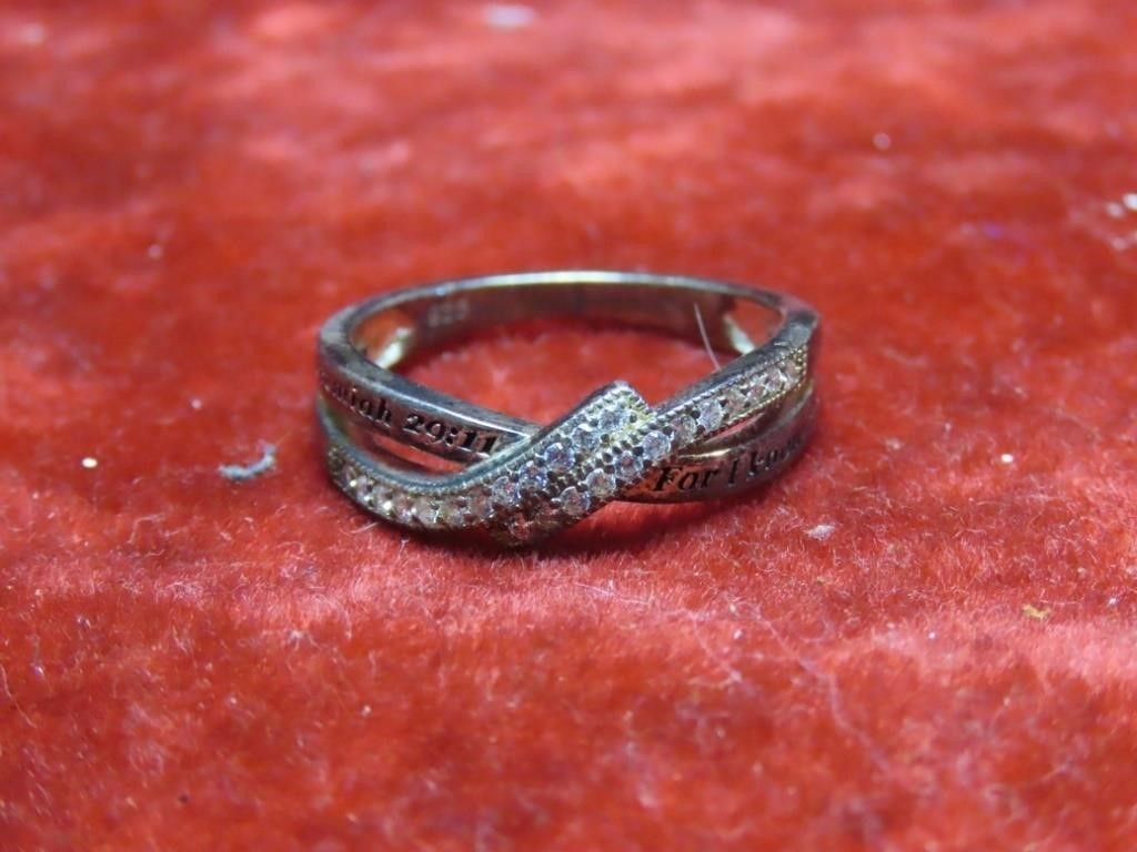 Sterling silver ring. Size 10.5 Religious.