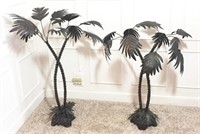 Palm Tree Metal Floor Sculptures