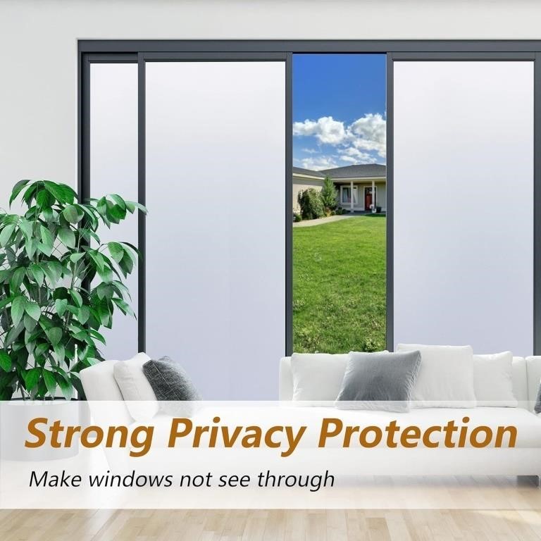 $50 Funfox Window Film Privacy Protection Frosted