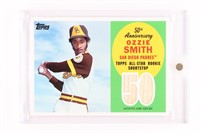 #34/50 OZZIE SMITH BASEBALL PATCH CARD