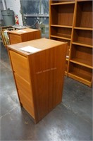 teak 3-drawer filing cabinet-letter size