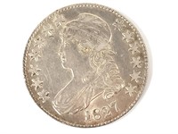 1827 Bust Half Dollar, Square Base 2