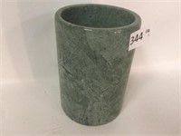 Marbled Carved Vase - 5" Diam x 7" T