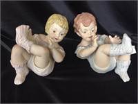 Pair of 12" Long Ceramic Figurines