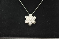 13.22ct white sapphire estate necklace