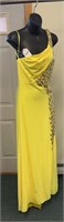 Yellow Mac Duggal Dress Sz 6