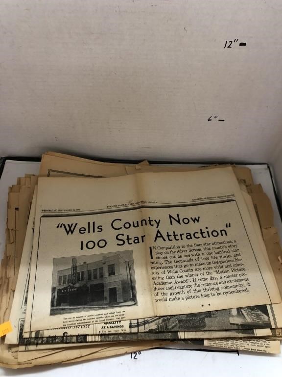 VTG Wells County Newspapers 1930s-1940s