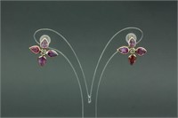 3.0ct Sapphire and 0.1ct Diamond Earrings CRV$1800