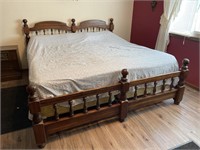 King size bed, bed frame, Foam mattress topper
