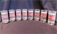 8 Coca-Cola glass tumblers