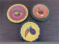 3 Laurie Gates plates - made in USA