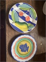 Ceramic plate hand painted in Portugal -fish plate