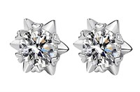 925S 0.5ct Moissanite Diamond Earrings