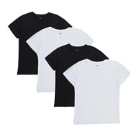 4-Pk Bench Women's XL Crewneck T-shirt, Black and