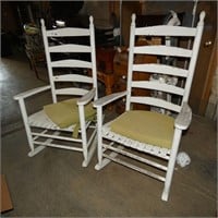 Pair of Wooden Porch Rockers