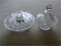 2 Glass Candy Dishes