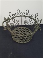 10x 8-in metal planter basket with handles