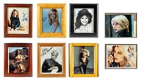 Lot Of 8 Women Of Entertainment Signed Photos