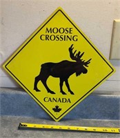 10in aluminum moose crossing sign