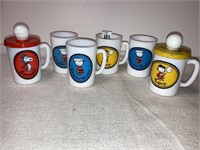 6- Peanuts soap mugs Snoopy(full) Charlie Brown