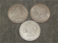 3 1921 Morgan SILVER Dollars- Nice coins