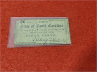 1861 State of North Carolina 50 cent Note