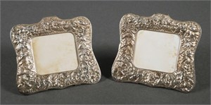 (2) S. KIRK & SON Sterling Repousse Picture Frames