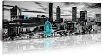 W627  JiazuGo Atlanta Skyline Art - Black and Whit