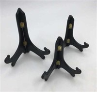 3 Wood Display Easels Black 1 Lg 2 Medium