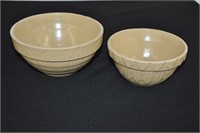 7" & 6" stoneware mixing bowls, X's the MONEY