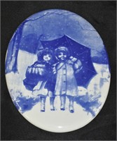 Babes in the Woods 10" oval china portrait