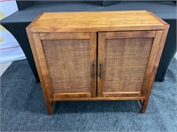 Wood Side Cabinet with Doors & Shelves