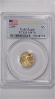 2009 $5 Gold Eagle PCGS MS70