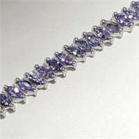 $1500 Silver Tanzanite(8.7ct) Bracelet