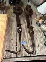 Barn Pulleys w/ Hooks