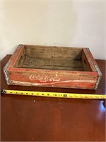 COCA COLA WOODEN CRATE WITH METAL STRAPS