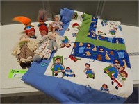Trolls, Raggedy Ann & Andy quilt & coin banks, pho