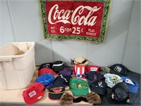 MEN'S & WOMEN'S HATS,PINS & COCA-COLA THROW RUG