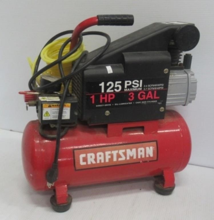 Craftsman 125 PSI 3-gallon air compressor.