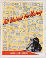 ALL UNITED FOR VICTORY WWII POSTER