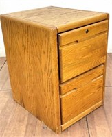 Vintage Traditional Locking Wood Filing Cabinet