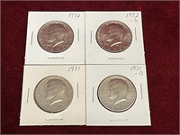 1971/71D & 1972/72D USA Half Dollar Coins