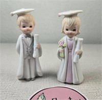 2 Lefton Graduation Figurines