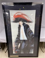 Signed Woman Portrait Lithograph Print (70” x 42”)