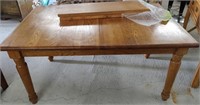 Wooden Dining Table w/ 2 Leaves